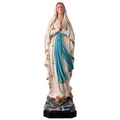 Statue of Our Lady of Lourdes fiberglass colored 110 cm glass eyes 1