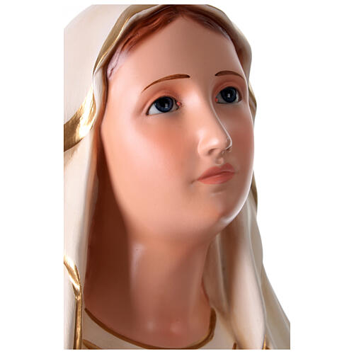 Statue of Our Lady of Lourdes fiberglass colored 110 cm glass eyes 4