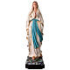 Virgen de Lourdes fibra de vidrio coloreada 110 cm ojos vidrio s1