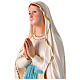 Virgen de Lourdes fibra de vidrio coloreada 110 cm ojos vidrio s7