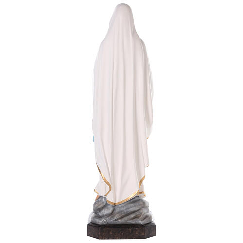Notre-Dame de Lourdes fibre de verre colorée 110 cm yeux verre 9