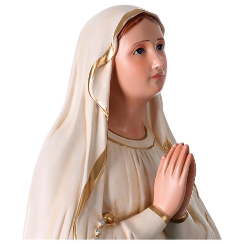 Notre-Dame de Lourdes fibre de verre colorée 110 cm yeux verre 6