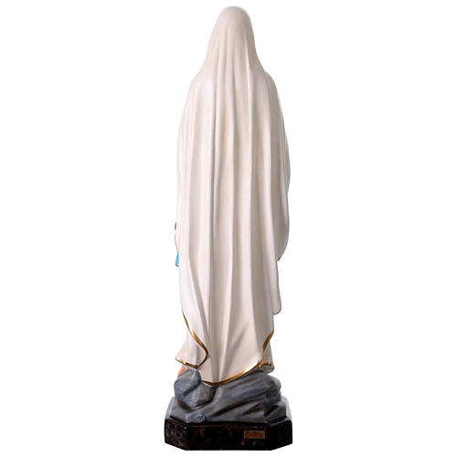 Notre-Dame de Lourdes fibre de verre colorée 110 cm yeux verre 11