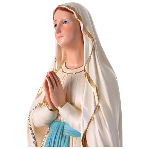 Matka Boska z Lourdes, włókno szklane, malowana, 110 cm, szklane oczy 7
