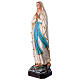 Our Lady of Lourdes statue 110 cm, in colored fiberglass with glass eyes s3