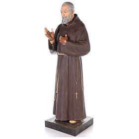 St. Pio coloured fibreglass statue 180 cm glass eyes