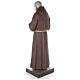 Saint Pio statue fibre de verre colorée 180 cm yeux verre s3