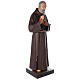 Saint Pio statue fibre de verre colorée 180 cm yeux verre s9