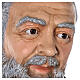 Saint Pio statue fibre de verre colorée 180 cm yeux verre s10