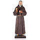 St Pio statue 180 cm, in colored fiberglass with glass eyes s1