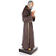 St Pio statue 180 cm, in colored fiberglass with glass eyes s4
