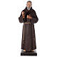St Pio statue 180 cm, in colored fiberglass with glass eyes s5