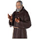 St Pio statue 180 cm, in colored fiberglass with glass eyes s6
