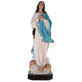Statue of Our Lady of the Assumption Murillo coloured fibreglass 105 cm glass eyes