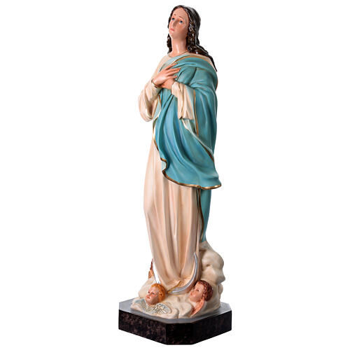 Statue of Our Lady of the Assumption Murillo coloured fibreglass 105 cm glass eyes 3