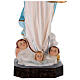 Estatua Virgen Murillo fibra de vidrio coloreada 105 cm ojos vidrio s6