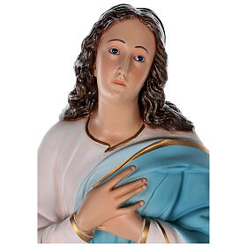 Statue of Assumption of Mary Murillo in colored fiberglass 105 cm glass eyes