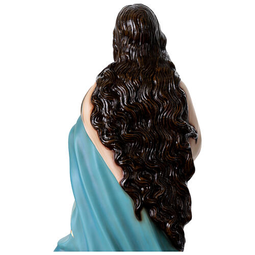 Statue of Assumption of Mary Murillo in colored fiberglass 105 cm glass eyes 10
