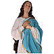 Statue of Assumption of Mary Murillo in colored fiberglass 105 cm glass eyes s7