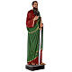 Estatua San Pablo fibra de vidrio coloreada 80 cm ojos vidrio s5