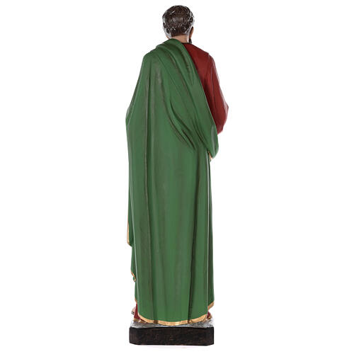 Statue Saint Paul fibre de verre colorée 80 cm yeux verre 8