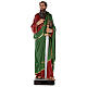 Statue Saint Paul fibre de verre colorée 80 cm yeux verre s1