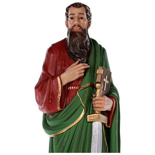 Figura Święty Paweł, włókno szklane malowane, 80 cm, szklane oczy 7