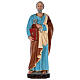 Statua San Pietro vetroresina colorata 80 cm occhi vetro s1