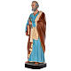 Statua San Pietro vetroresina colorata 80 cm occhi vetro s3