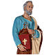 Statua San Pietro vetroresina colorata 80 cm occhi vetro s6