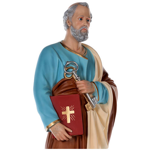 Figura Święty Piotr, włókno szklane, malowana, 80 cm, szklane oczy 6