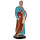 St Peter statue in colored fiberglass, 80 cm crystal eyes s5