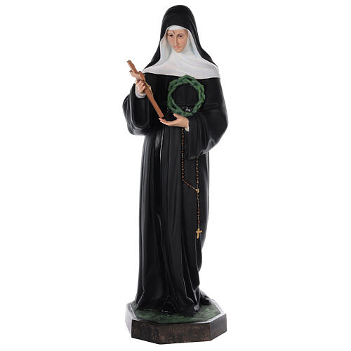 Statue aus Glasfaser farbig Heilige Rita, 100 cm 1