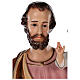 Statue Saint Joseph fibre de verre colorée 100 cm yeux verre s6