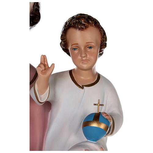 Statua San Giuseppe vetroresina colorata 100 cm occhi vetro 4
