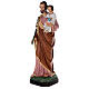 Statua San Giuseppe vetroresina colorata 100 cm occhi vetro s3