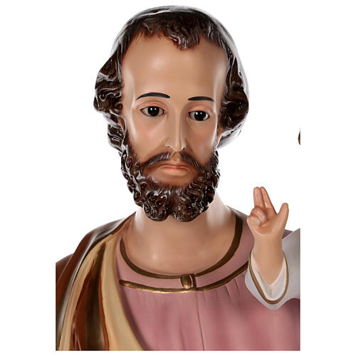 Figura Święty Józef włókno szklane kolorowe 100 cm, oczy szklane 6
