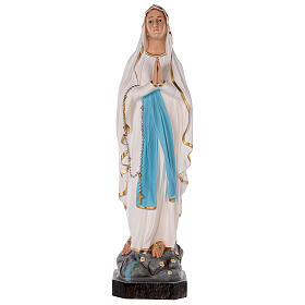 Coloured fibreglass statue of Our Lady of Lourdes 75 cm glass eyes