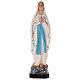 Estatua Virgen de Lourdes fibra de vidrio coloreada 75 cm ojos vidrio s1