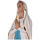 Estatua Virgen de Lourdes fibra de vidrio coloreada 75 cm ojos vidrio s4