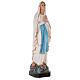 Estatua Virgen de Lourdes fibra de vidrio coloreada 75 cm ojos vidrio s5