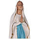 Estatua Virgen de Lourdes fibra de vidrio coloreada 75 cm ojos vidrio s6