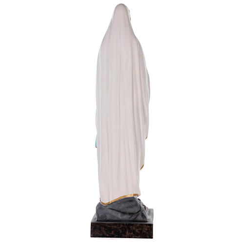 Estatua Virgen de Lourdes fibra de vidrio coloreada 85 cm ojos vidrio 8