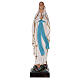 Estatua Virgen de Lourdes fibra de vidrio coloreada 85 cm ojos vidrio s1