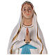 Estatua Virgen de Lourdes fibra de vidrio coloreada 85 cm ojos vidrio s2