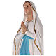 Estatua Virgen de Lourdes fibra de vidrio coloreada 85 cm ojos vidrio s4