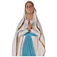 Estatua Virgen de Lourdes fibra de vidrio coloreada 85 cm ojos vidrio s6