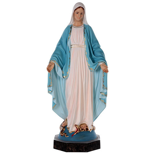 Statue aus Glasfaser farbig Wunderbare Madonna, 85 cm 1