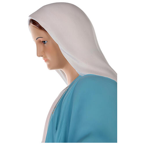 Coloured fibreglass statue of Our Lady of Miracles 85 cm glass eyes 4