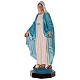 Estatua Virgen Milagrosa fibra de vidrio coloreada 85 cm ojos vidrio s3